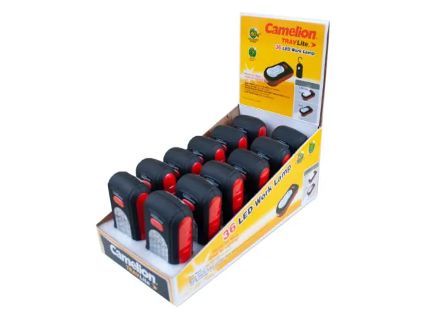 Bulk Buys LL289 — Compact 36 LED Work Light with Hook and Display Stand