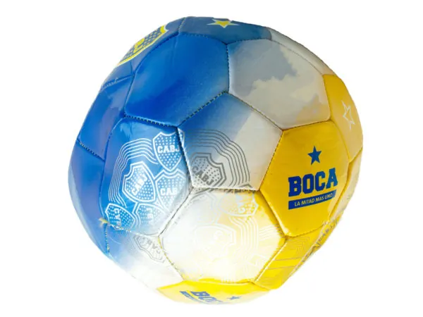 bulk buys OT945 - Boca Juniors Size 5 Tri-Color Soccer Ball - Durable Design