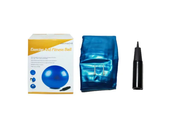 Bulk Buys OG103 — Premium Exercise Ball with Air Pump - 30" Blue