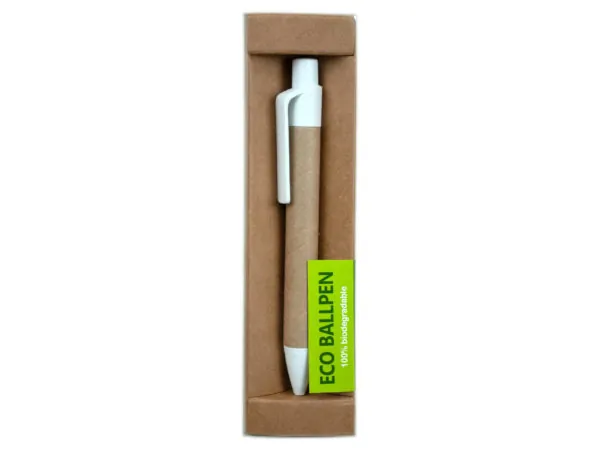 Bulk Buys CI196 — Biodegradable Eco Ballpoint Pen for Sustainable Writing