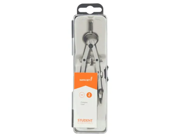 Bulk Buys CI115 — Essential 2-Piece Geometry Set for Students