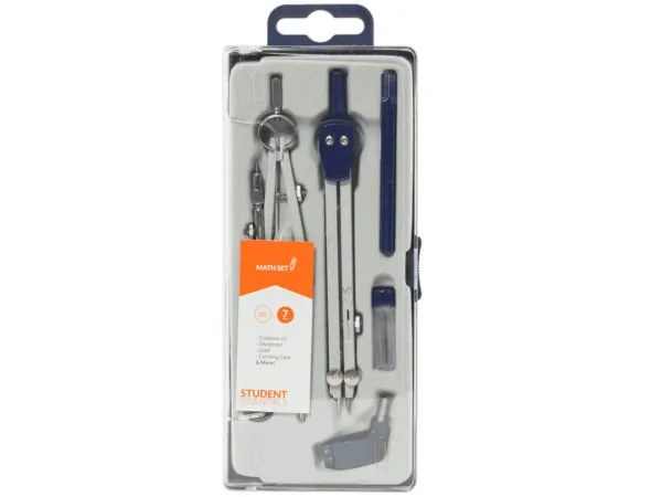 Bulk Buys CI116 — Essential 7-Piece Mathematical Tool Set for Students