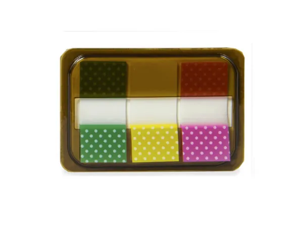 Bulk Buys CI143 — Polka Dot Sticky Page Markers - Assorted Colors, 60 Sheets