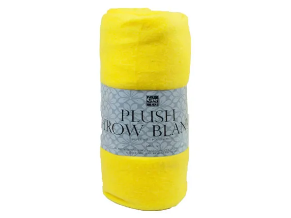 bulk buys GH726 - Assorted Colors Fleece Throw Blanket - 50 x 60