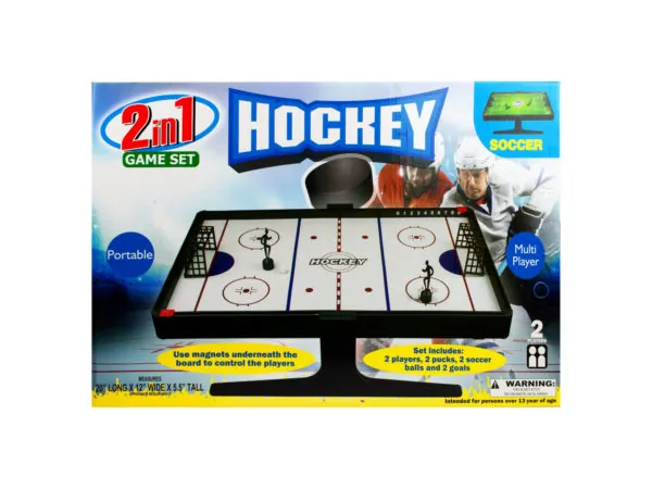 Bulk Buys FB424 — Magnetic 2-in-1 Soccer and Hockey Game Set for Ages 13+
