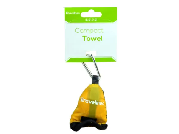 bulk buys FB499 - Compact Yellow Microfiber Towel for Travel