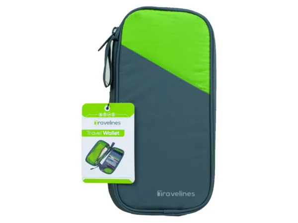 Bulk Buys FB512 — Large Green Travel Organizer Wallet for Efficient Travel