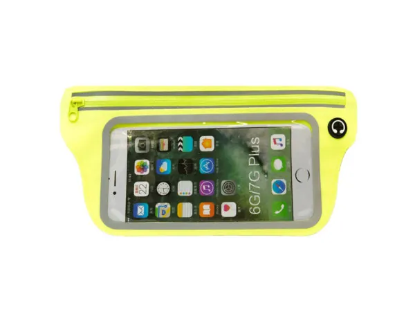 bulk buys FB484 - Waterproof Yellow Cell Phone Sports Belt for Active Lifestyl