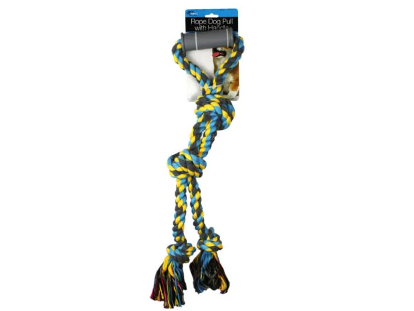 Bulk Buys DI616 — Durable Cotton Rope Tug Toy with Handle for Dogs
