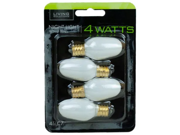 Bulk Buys HD152 — 4 Pack 4W Soft White LED Night Light Bulbs