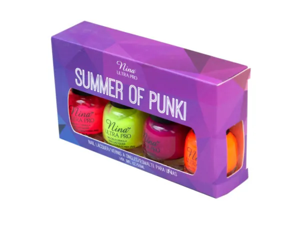 bulk buys MK244 - Punki Neon Nail Polish Mini Set - Summer Collection