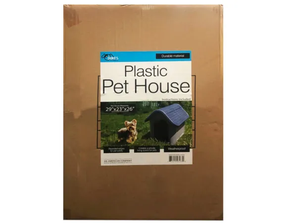 bulk buys DI590 - Cozy Weatherproof Plastic Pet House for Small Dogs