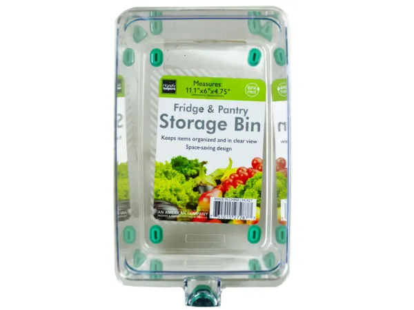 Bulk Buys HC427 — Clear BPA-Free Silicone Handle Storage Bin