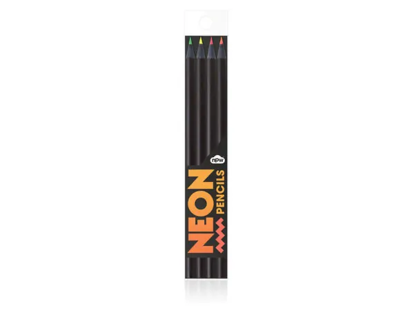 bulk buys BB755 - Vibrant 4 Pack Neon Art Pencils for Creative Projects