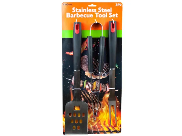 Bulk Buys GE100 — Ultimate 3-Piece BBQ Tool Set for Grill Masters