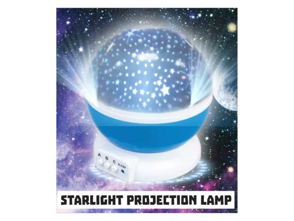 Bulk Buys FD195 — Colorful Star Projection Night Light Lamp