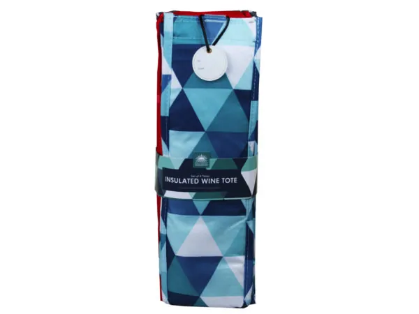 Bulk Buys BK111 — Stylish Insulated Wine Tote Set - 4 Chic Designs