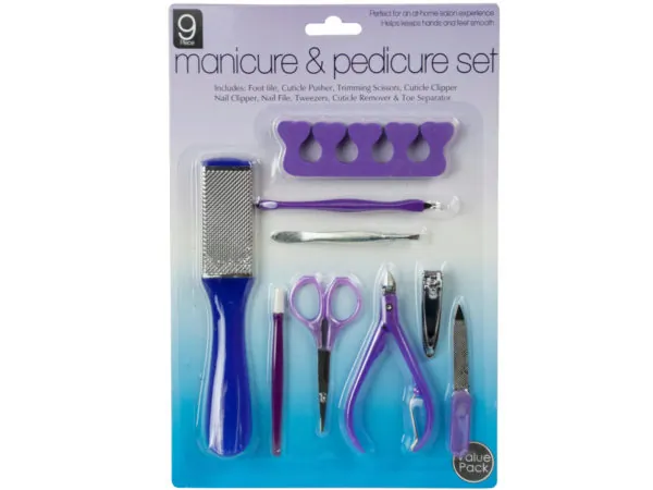 Bulk Buys BI986 — Complete 9 Piece Nail and Foot Care Set