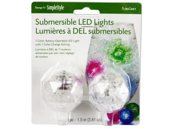 Bulk Buys AC032 — 2 Pack Color Changing Submersible LED Light Globes