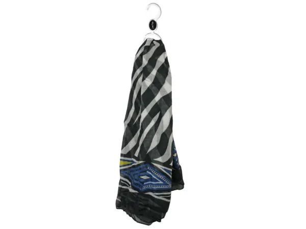 Bulk Buys BB790 — Tribal Print Multicolor Zebra Scarf for Fashionable Layering