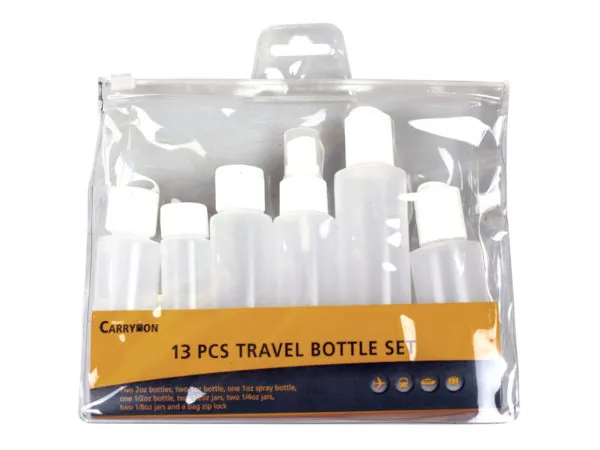 bulk buys CA381 - TSA Approved 13PC Travel Bottle Set for Airports