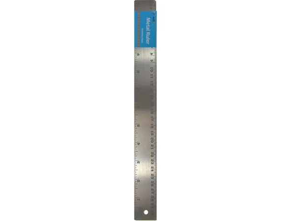 bulk buys EC367 - Stainless Steel Ruler with Cork Back - 12 Inch