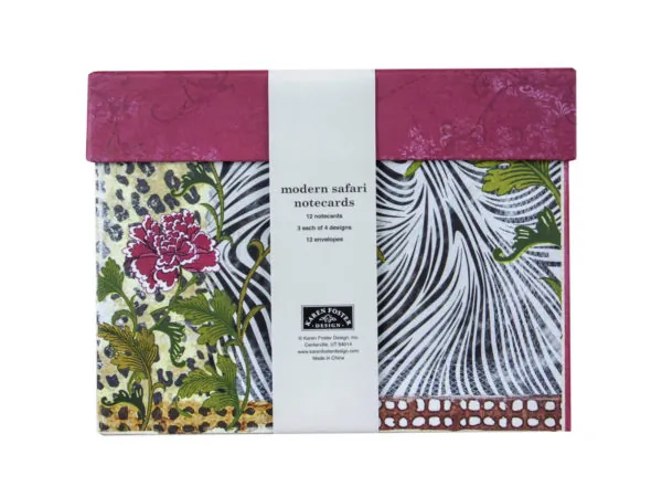 bulk buys CS080 - Artistic Animal Print Note Card Set