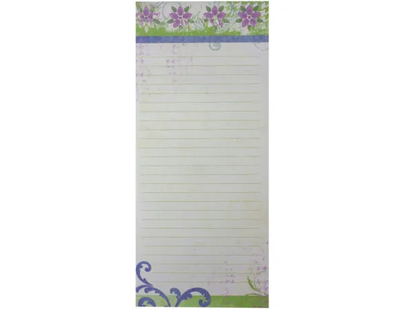 Bulk Buys CS089 — Magnetic Azure Blooms Notepad for Notes and Lists