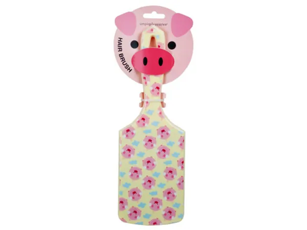 bulk buys KL804 - Hello Critters Pig Paddle Brush - Fun for Grooming Pets