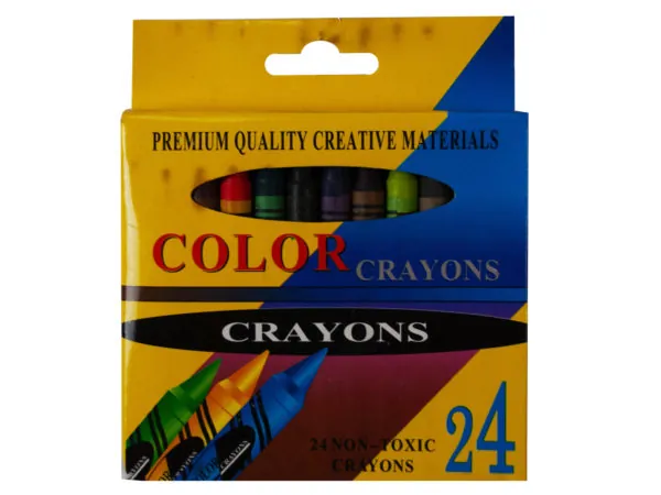 bulk buys GR321 - Vibrant 24-Piece Crayon Set for Creative Kids