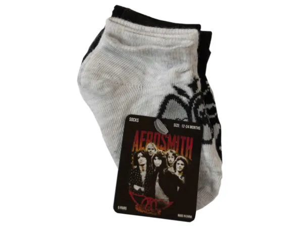 Bulk Buys GT115 — Aerosmith Infant No-Show Socks - 5 Pack (12-24 Months)