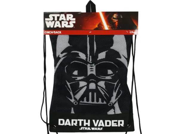bulk buys DD272 - Star Wars Darth Vader Cinch Sack Backpack - Black