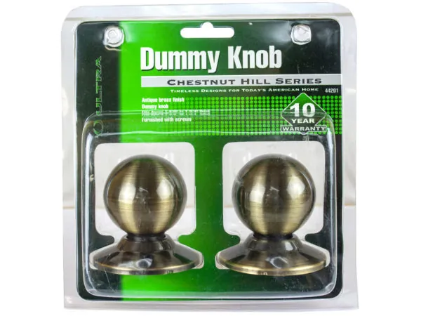 Bulk Buys EC309 — Chestnut Hill Brass Finish Dummy Knobs - Elegant Design
