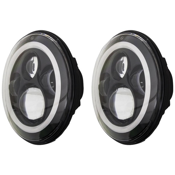 HEISE LED Lighting Systems HE-PBHL702 - 7IN RND 4 LED HDLIGHT BLK