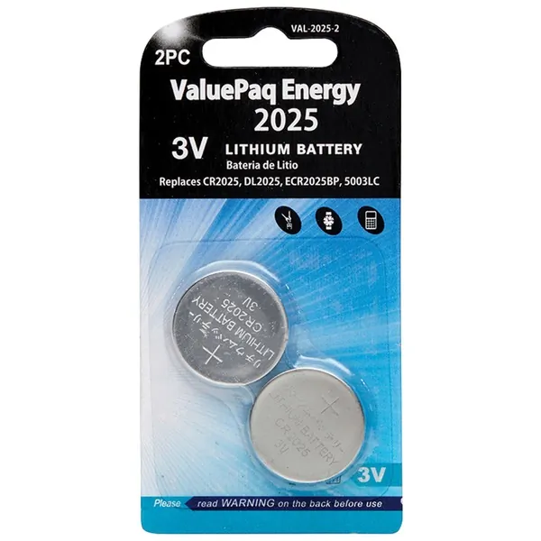 Dantona DOTVAL20252 — Dantona 3V Coin Cell Batteries - Pack of 2 (VAL-2025-2)