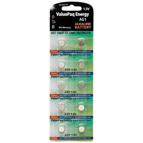 Dantona DOTVALAG110 — Dantona AG1 Alkaline Button Cell Batteries - 10 Pack