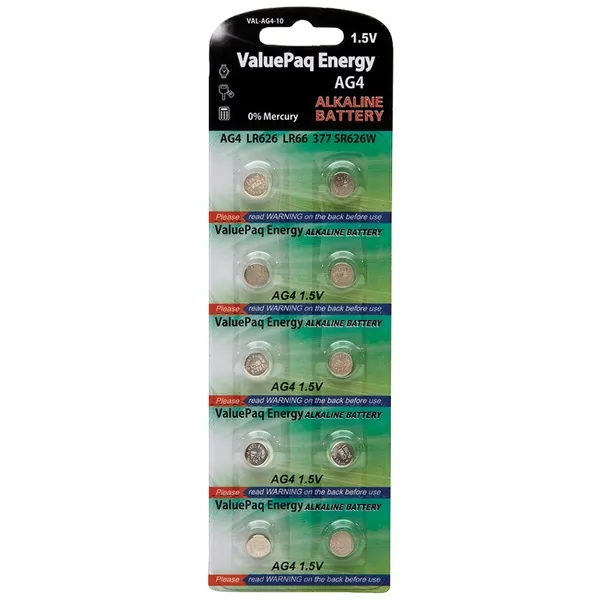Dantona DOTVALAG410 — Dantona 1.5V AG4 Alkaline Button Cell Batteries - 10 Pack