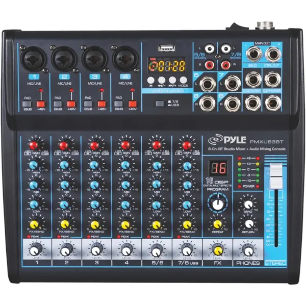 PYLE PMXU83BT — 8 CH BT MIXER