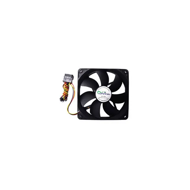 Apevia CF12S-BK - Apevia 120mm Black Case Fan with 3pin & 4pin Connectors