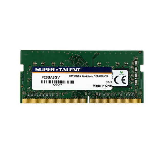Super Talent F26SA8GV — Super Talent 8GB DDR4-2666 SODIMM Notebook Memory