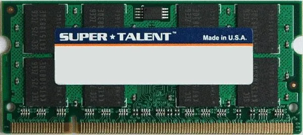 Super Talent T667SA1G/V(SZ) — Super Talent 1GB DDR2-667 SODIMM Memory Module