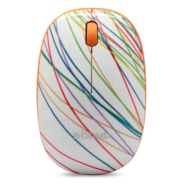 BORND E220 SLIM-RAINBOW — Bornd E220 Wireless Optical Mouse - Slim Rainbow Design