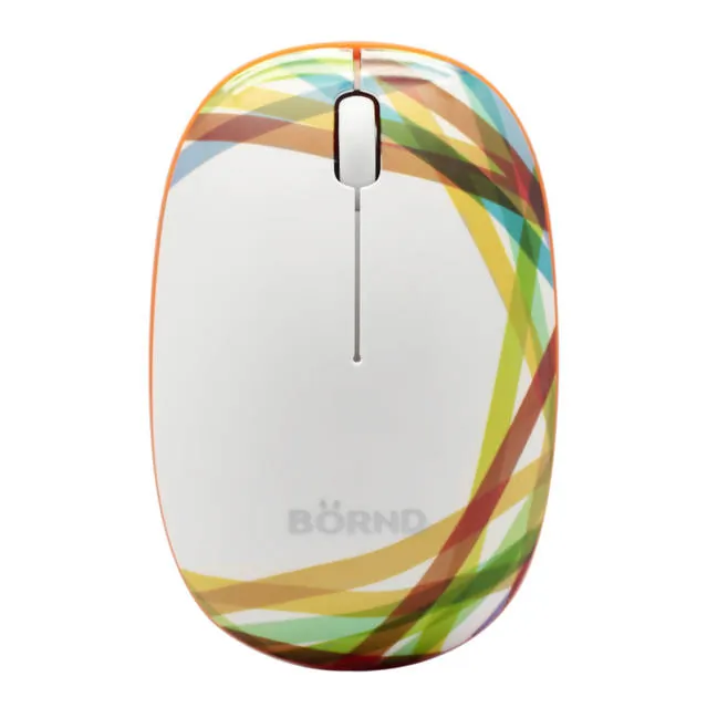 BORND E220 WIDE-RAINBOW — Bornd E220 Wireless Optical Mouse - Wide Rainbow Design