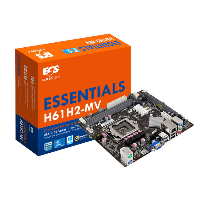 ECS COMPOSITES H61H2-MV(HDMI) - ECS H61H2-MV(HDMI) LGA1155 Intel H61 DDR3 A&GbE MicroATX Mot