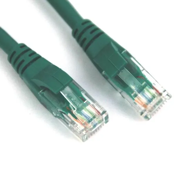 VCOM NP511-7-GREEN — VCOM 7ft Cat5e UTP Molded Patch Cable - Green