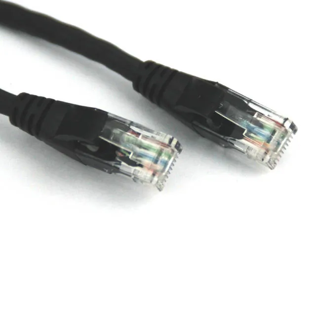 VCOM NP511-14-BLACK — VCOM 14ft Cat5e UTP Molded Patch Cable - Black