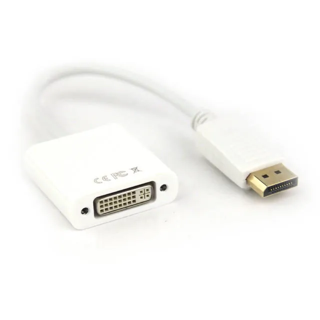 VCOM CG602-6INCH-WHITE — VCOM 6-Inch DVI-D Female to DisplayPort Male Cable - White
