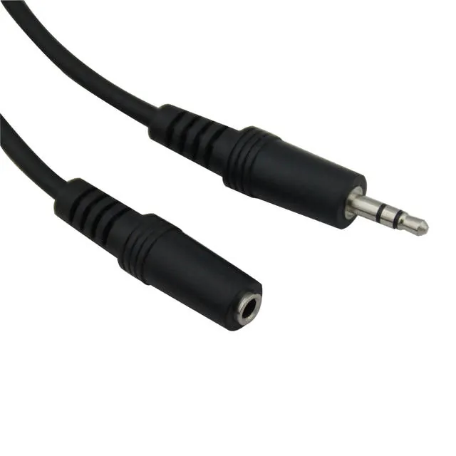VCOM CV202-6FEET — VCOM 6ft 3.5mm Stereo Male to Female Audio Cable - Black