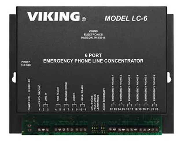 Viking Electronics VK-LC-6 — Viking VK-LC-6 6-Port Emergency Line Concentrator