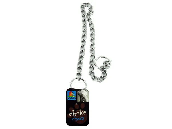 Dukes DI010 — Durable Jumbo Choke Chain for Pets - 19 Inch Length